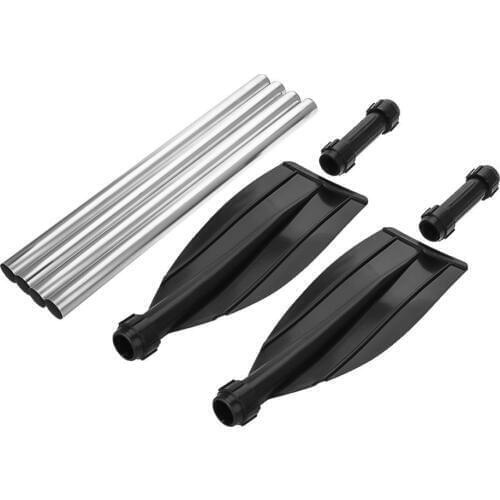 AU US DE 2Pcs 126cm Kayak Paddles Aluminium Alloy Detachable Lightweight Ribbed Blade Kayak Paddles Boat Oars