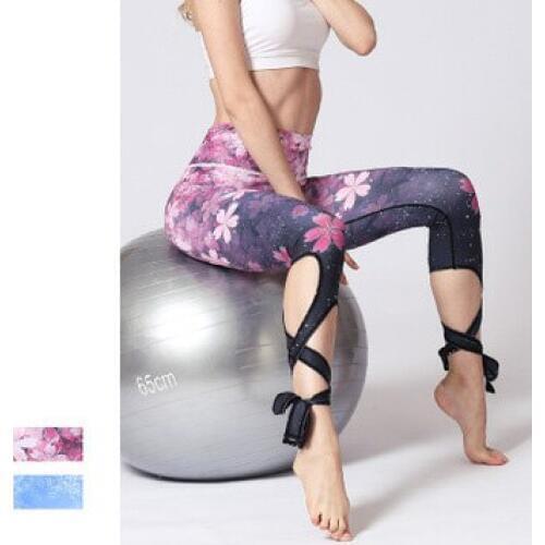 Women Fitness Leggings Flower Print Yoga Pants Female Sports Legging Workout Pants Elastic Running Leggings Lady Trousers