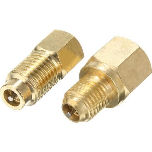 1 Pair R134 to R12/R12 to R134a Quick Coupler Connector Brass Adapters Set Alloy Refrigeration Adapter FJC INC