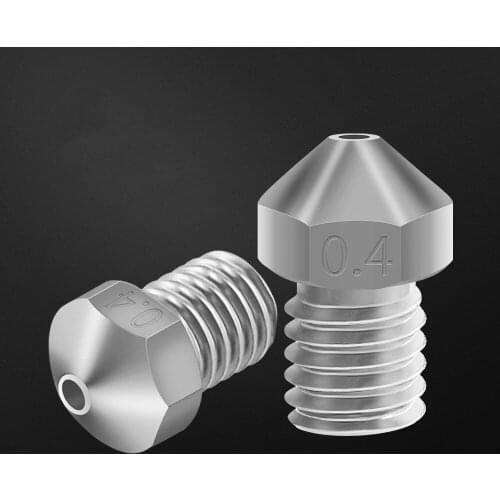 1pc T-V6 Plated Copper Nozzle Durable Non-stick High Performance For 3D Printers M6 Thread For E3D V6 Dragon Hotend