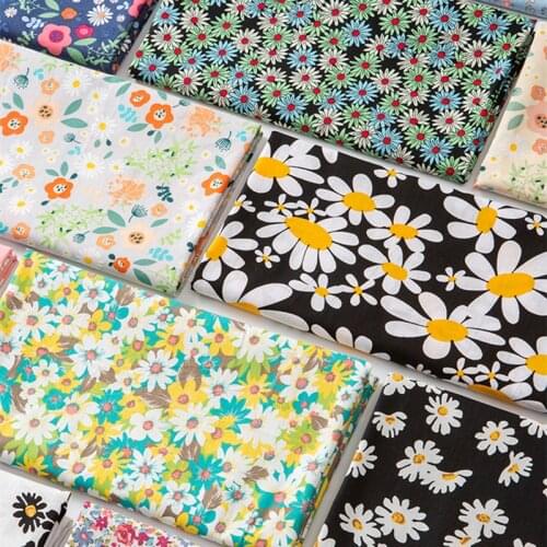 145cm*50cm cotton fabric for dress childrens clothing small floral pastoral summer thin clothing fabric bedding patchwork