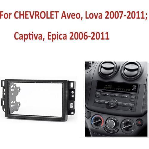 2 Din Car Fascia For Chevrolet Aveo Lova Captiva Gentra Stereo Panel Dash Mounting Installation Trim Kit Frame Bezel