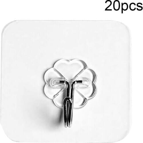 10/20pcs Strong Transparent Suction Cup Sucker Wall Hooks Hangers For Kitchen Bathroom Stainless Steel Vacuum Sucker 6cm*6cm