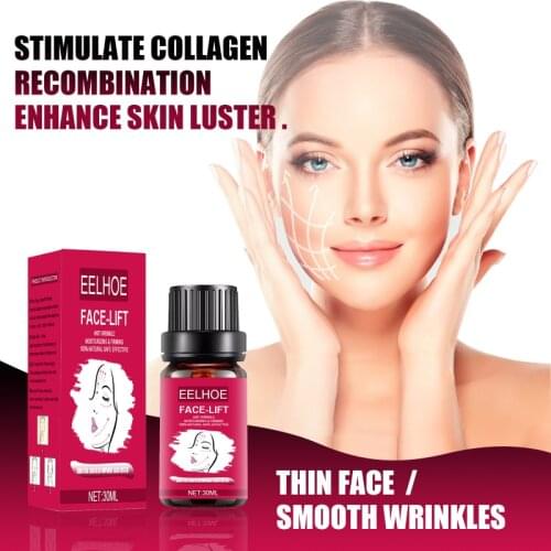 30ml V-Shaped Face Slimming Oil Enzyme Face-Lift Essential Oil Removing Double Chin Burning Fat Firming Lifting Skin TSLM1