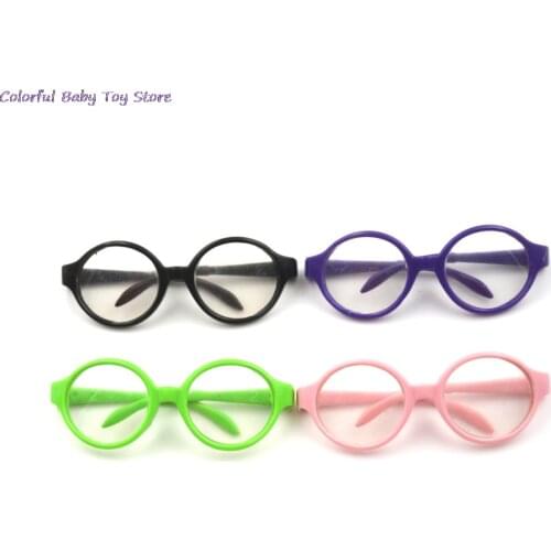 Accessories For Dolls Stylish Plastic Round Frame Glasses Sunglasses For 18 Inch Our Generation Doll