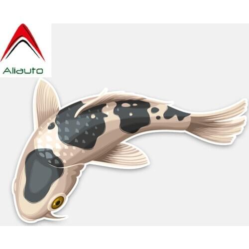 Aliauto Fashion High-quality Koi Animals PVC Car Sticker Reflective Sunscreen Waterproof Cartoon Decoration Decal,16cm*9cm
