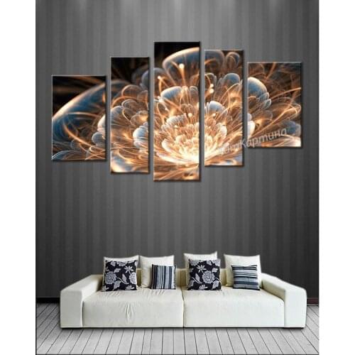 5D Diy Diamond Cross Stitch Colorful Flower Home Decor Full Resin Drill Inlaid Diamond Painting