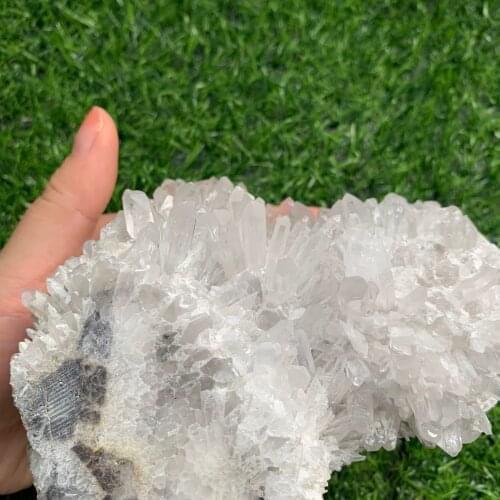 Free Shipping bulk healing natural rock clear white quartz crystal clusters beautiful white crystal cluster for energy-xcg_XCG