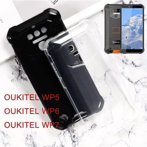 Soft TPU Case For Oukitel WP5 WP6 Fundas Silicone Back Transparent Pudding White Cover For Oukitel WP7 Shell Capa Coque Case