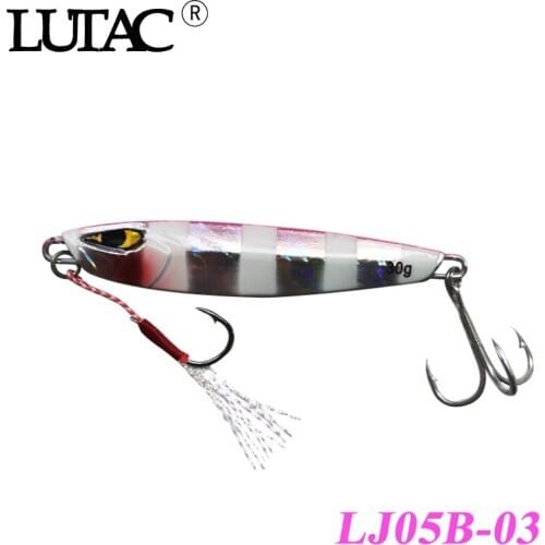LUTAC Metal Casting Jig fishing lure artificial Jigging lead fish Fishing Tackle 68mm 30g 6 colors for choose