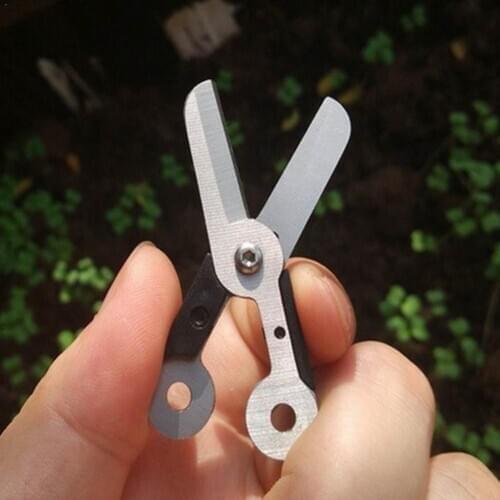 Pocket Mini Fold Scissor EDC Outdoor Ring Gadget Foldable Accessories Tool Fishing Knife Scissors Cutting Keychain Z6V1