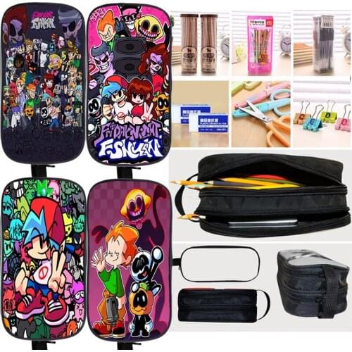 Beautiful Friday Night Funkin Pencil Case Cartoon Girls Cosmetic Case Kawaii School Pen Case Boys Pen Bags Kids Pencilcase