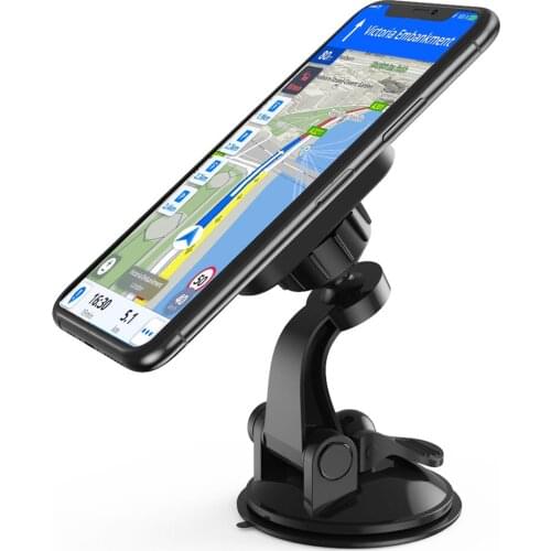 Magnetic Car Mount Holder - 360° Adjustable Universal Cell Phone Holder for Car Dashboard Stand with Strong Suction Cup for All