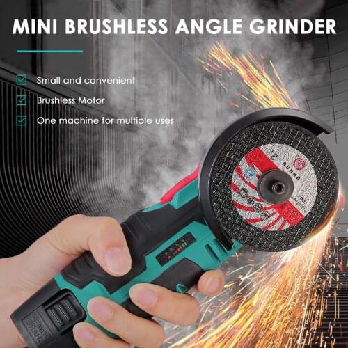 Mini Angle Grinder Wireless Electric Angle Grinder 12V 500W Brushless Diamond Cutting Wheel Metal Wood Grinding Electric Tools