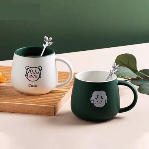 Cartoon cute Ceramic Cup Mug creative personality lovers drink milk coffee cup home office breakfast cup tea cup