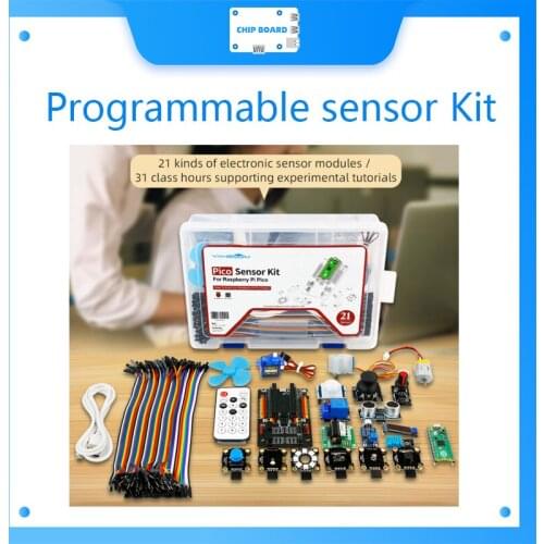 Yahboom Programmable sensor Kit with 21 Electronic modules based on Raspberry Pi Pico development board