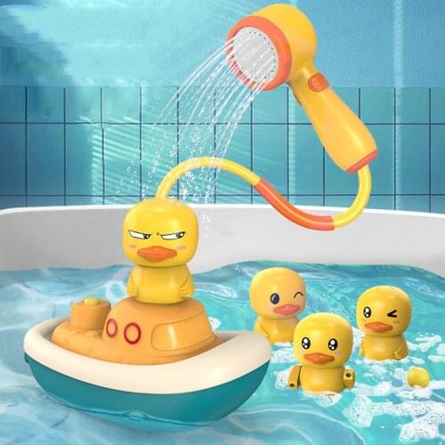 New Duck Series Baby Bath Set Electric Shower Water Spray Game For Kids Summer Bathroom Music Gift Clockwork Swim Pirate Duck