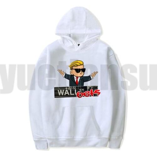 New Men WallStreetBets Hoodies WSB Unisex Casual Hooded Sweatshirts Women GME Pullovers Gamestop Hoodie Plus Size Girls Clothing