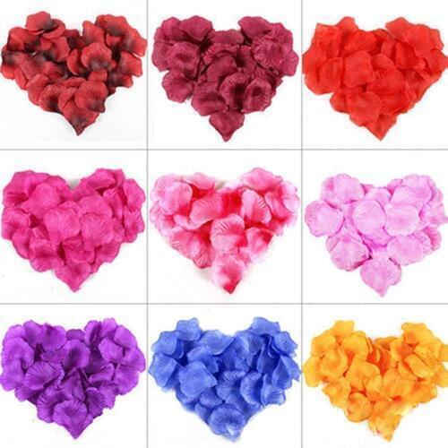 New arrivals 144pcs Romantic Non-woven Rose Flower Petals Wedding Party Table Confetti Decorations 144X