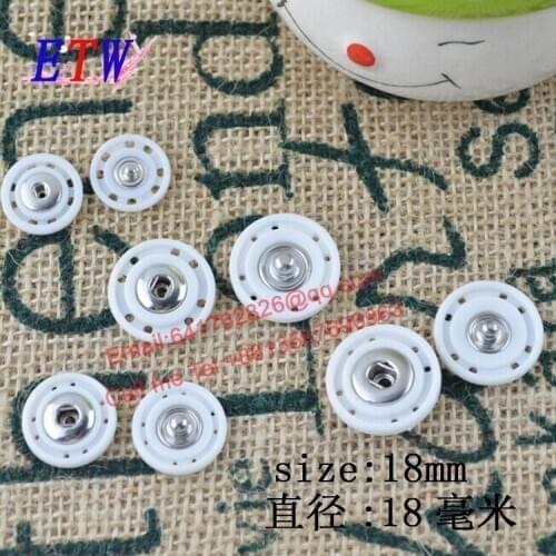 Wholesaler 50 Sets/lot Size 18MM Black Plastic with Copper Metal Snap Buttons For Clother Bag Free Shipping