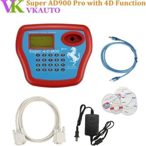 V3.15 Super AD900 Pro Transponder Key Programmer With 4D Function Can Copy 4D Chips and Read 8C 8E Chip Free Shipping