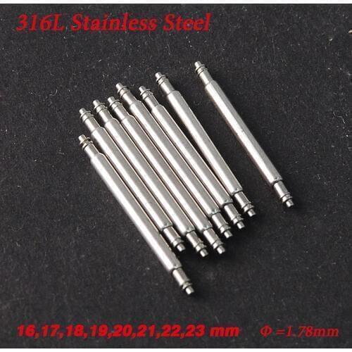 Diameter=1.8mm 16/mm17mm/18mm/19mm/20/21/22/23/24mm 316L Stainless Steel Watch Band Strap Spring Bar Link Pins Remover New