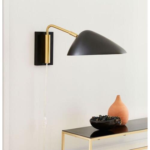 Modern Glass Wall Lamp Gold Led Wall Light Fixtures for Home Decor Bedroom Bathroom Mirror Lights Nordic Indoor Luminaire E14