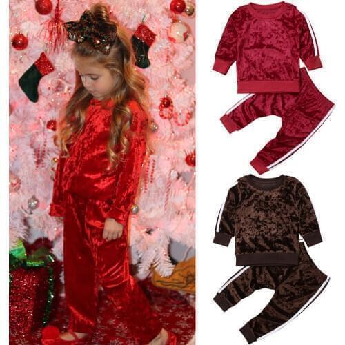 Baby Girls Top Sweatshirt +Legging Pants Kids Trousers Set Infant Tracksuits Toddler Party Clothes Autumn Spring Girl 2PCS Sets