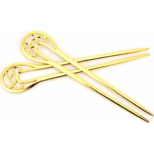 1Pcs Retro Women 16cm Long Metal Wedding Party Hair Stick Pick Fork Antique Hairpin Hair Jewelry