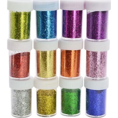 17g/bottle Gold Silver Glitter Powder 3D for DIY Nail Art Wedding Spray Powder Decoration Handmade Works Scrapbooking Material 9