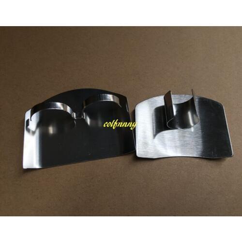 20pcs/lot Free Shippig One & Two Holes Finger guard stainless steel protect finger hand not hurt cut Safety Guard Kitchen tools