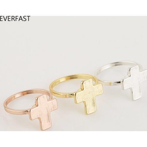 3pc/Set Big Cross Ring Silver Gold Rose Gold Color Punk Finger Rings Set Jewelry Accessories Free Shipping