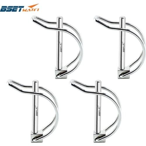 4X Stainless Steel 316 Quick Lock Release Trailer Towing Coupler Safety Pin Bicycle Stroller Cargo Stage leg Hitch Hook Clip