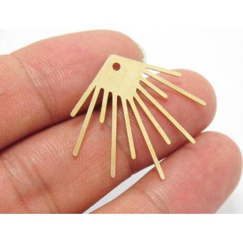Brass fringe charm Brass earrings findings 31x28.5x0.65mm brass pendant for jewelry making -6pcs R1357