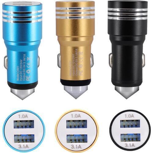 YUNPICAR USB Car Charger 4.1A Dual USB Port Car Charger Adapter Compatible with iPhone Xs/XS Max/XR/X / 8/7 / 6 / Plus iPad Pro