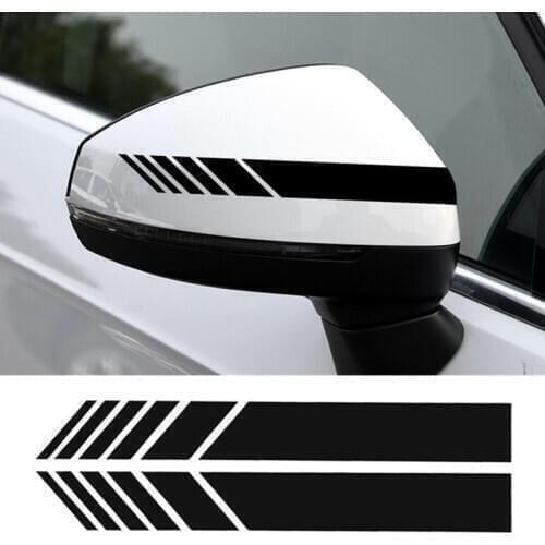 Auto Accessories Car Rear View Mirror Sticker Decals for Volkswagen VW Golf 4 6 7 GTI Tiguan Passat B5 B6 B7 CC Jetta MK5 Polo