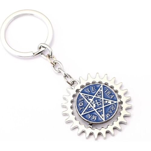 Black Butler Keychain Rotatable Evil Eyes Key Ring Holder Gift Chaveiro Car Key Chain Pendant Anime Jewelry Souvenir YS11487