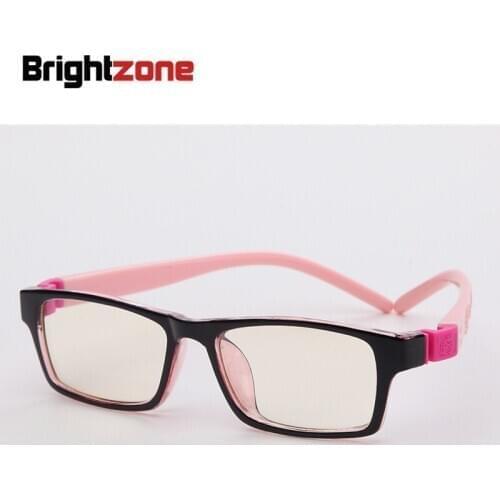 Brightzone Children Silica Gel Full Rim Kids Computer Radiation Anti Blue Ray E-shopping Study Internet-Surf Plain Plano Glasses
