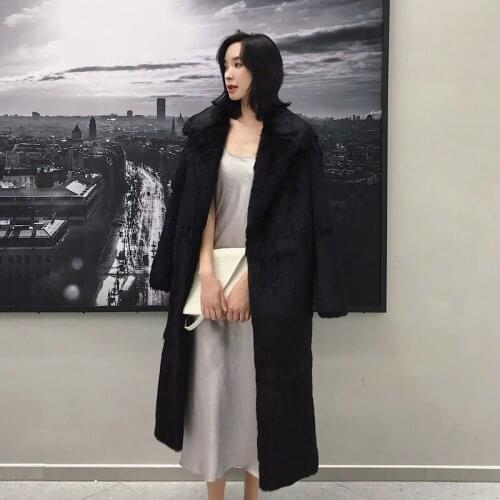 Long Winter Real Women Jacket 200% Rabbit Fur Coat Female Furry Jackets Abrigos Mujer Invierno 2020 TT027 KJ4228