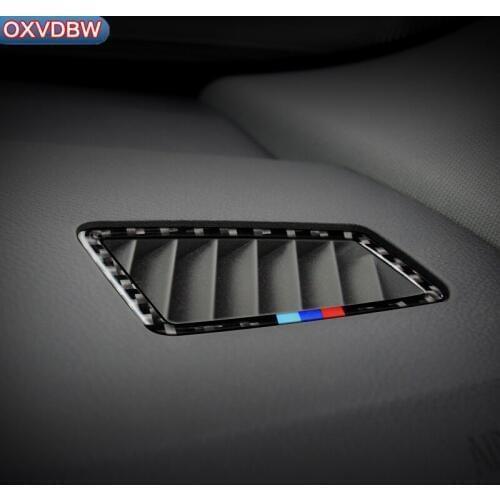 For bmw e90 e92 E93 Carbon Fiber Interior air conditioning vent Outlet Trim Cover Car Styling 3D Stickers 3 series Accessories