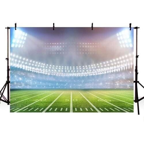 Football Backdrop Photography Super Bowl Match Background for Photo Shoot Studio Lighting Audience Table Props G-253