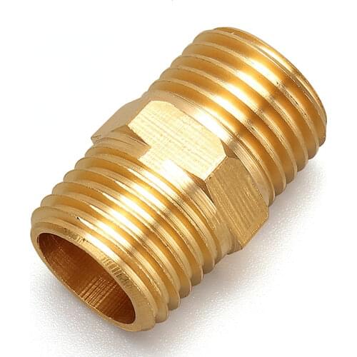 1/8" 1/4" 3/8" 1/2" NPT Male Hex Nipple Brass Pipe Fitting Water Gas Fuel