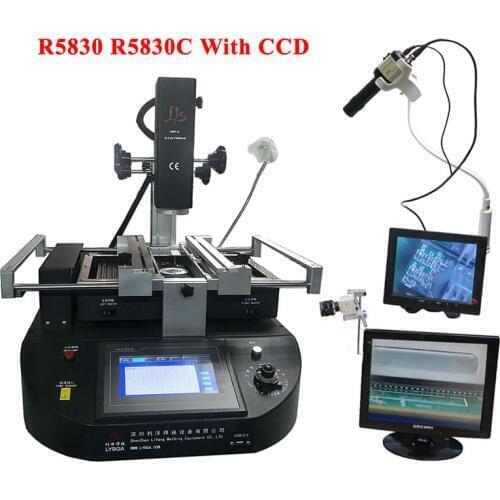 LY R5830 5830C BGA Rework Station Hot Air 3 Zones Touch Screen for Laptop Motherboard Game Board PS3 PS4 Chip Repair 4500W CCD