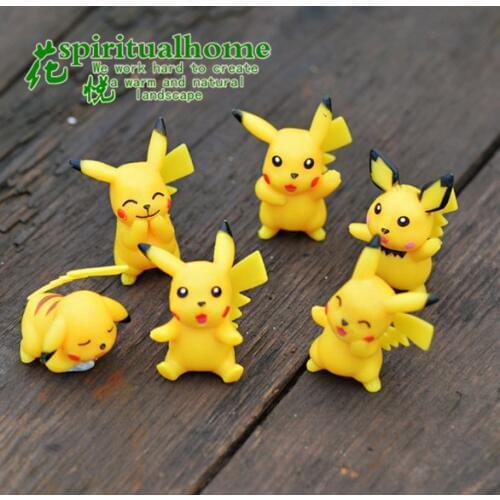 6pcs Cute Animal Micro Landscape Decision miniature figurines DIY Landscap Spirit Fairy Garden Miniatures Home Decor