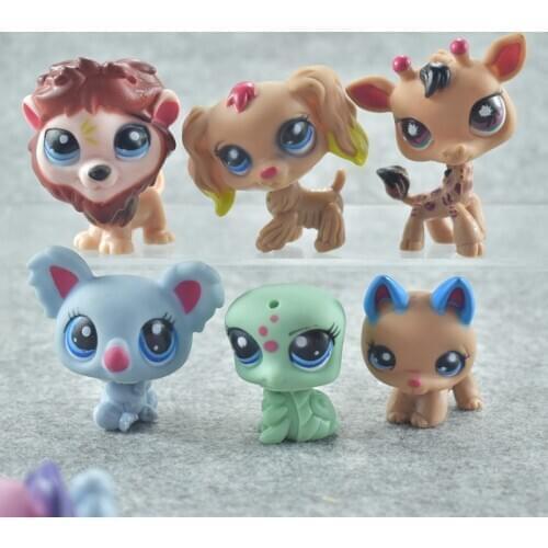 24pcs/set Mini Little Animal Dolls Rare Pet Shop Action Figures Tiger Littlest Cat Dog Dachshund Collie Cat Patrulla Canina Toy