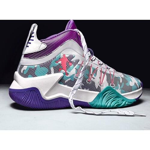 Fashion Breathable Sneakers Men Basketball Shoes Non-slip Cushiong Basketball Sport Shoes Unisxe Training Basket Shoes Women