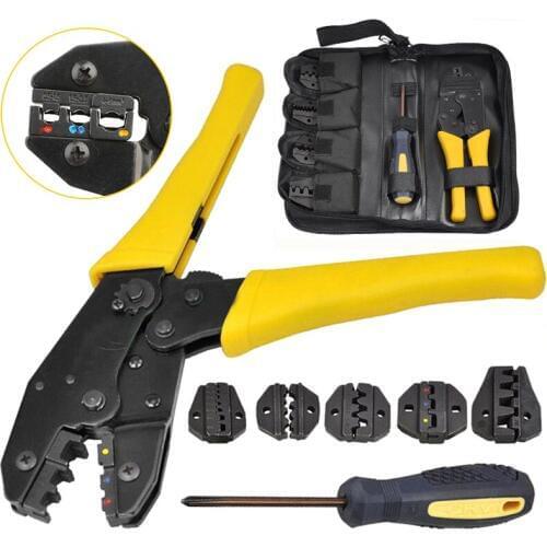 Multitool Ratchet Crimper Plier Set Wire Crimping Tool Kit Screwdriver Wire Crimper Hand Tool Set