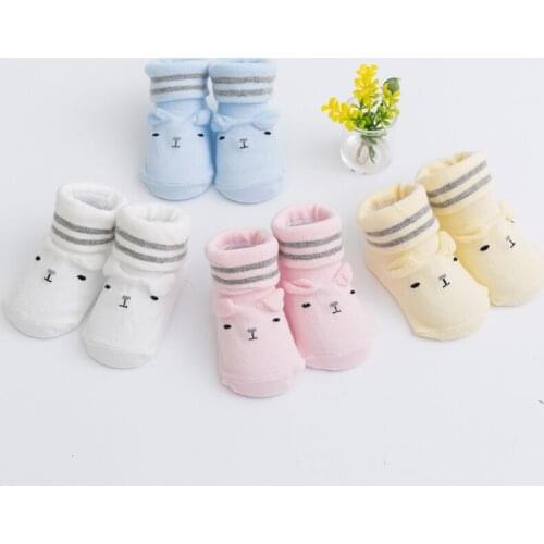 New 0-6months baby non-slip three-dimensional toddler socks baby newborn baby socks