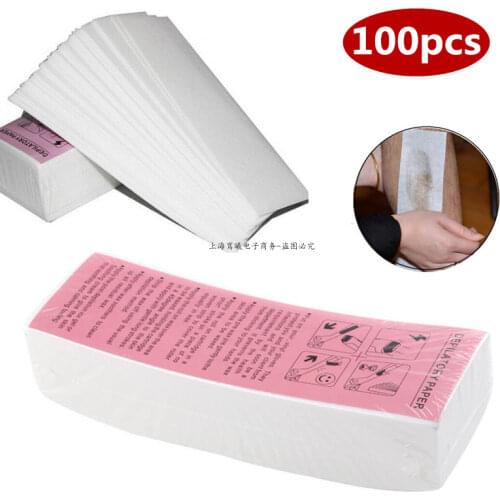 New 100pcs / pack Removal Nonwoven Body Cloth Hair Remove High Quality Wax Paper Rolls Hair Removal Epilator Wax Strip Paper