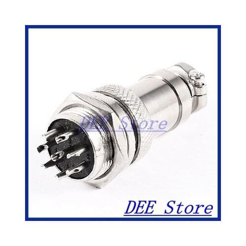 Panel Connector GX16 8P 8-Pin Male Aviation Plug Jack Connector Adapter